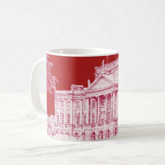 Le terrain de Pemberley (rouge) - Mug de café (Devant gauche)
