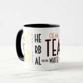 Le thé exprime la tasse de collage (Devant gauche)