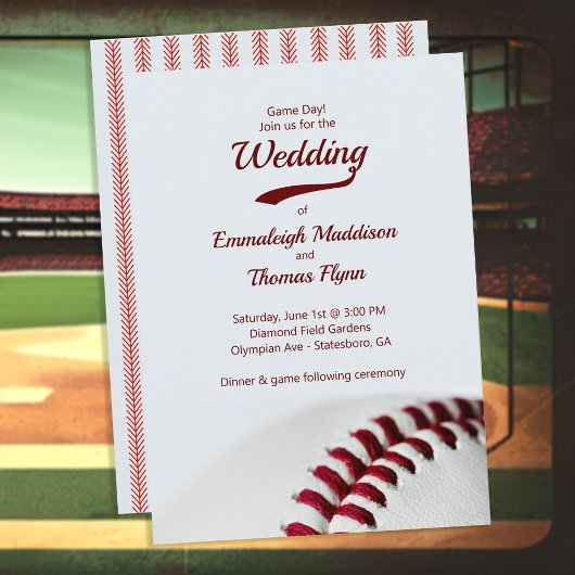 Le Thème de baseball Invitations de mariage