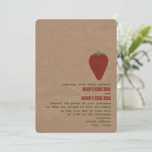 Le thème du marché des fermiers Mariage Invitation (Debout devant)