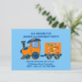 Le thème du train Invitation d'anniversaire du gar (Debout devant)