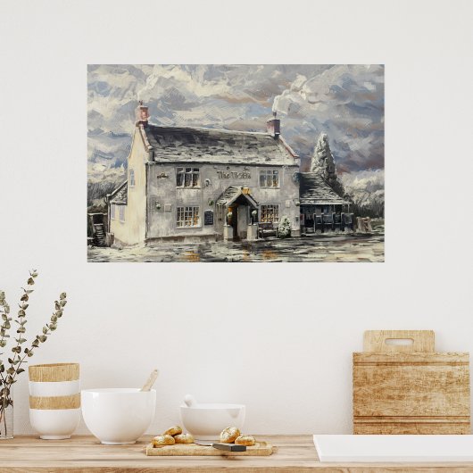 Le Tiger Inn, Turnditch - affiche hivernale (Cuisine)