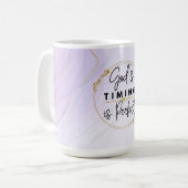 Le Timing de Dieu est une Mug en céramique parfait (Devant gauche)