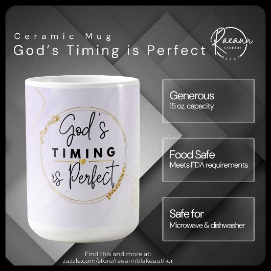 Le Timing de Dieu est une Mug en céramique parfait