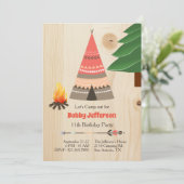 Le Tipi rustique campent invitation de fête (Debout devant)