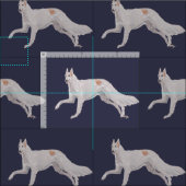 Le tissu d'art russe du loup de mer de Borzoi (Carreau)