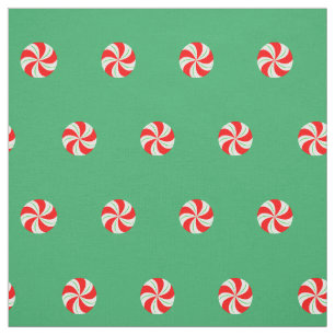 Le tissu de bonbons de menthe rouge et verte