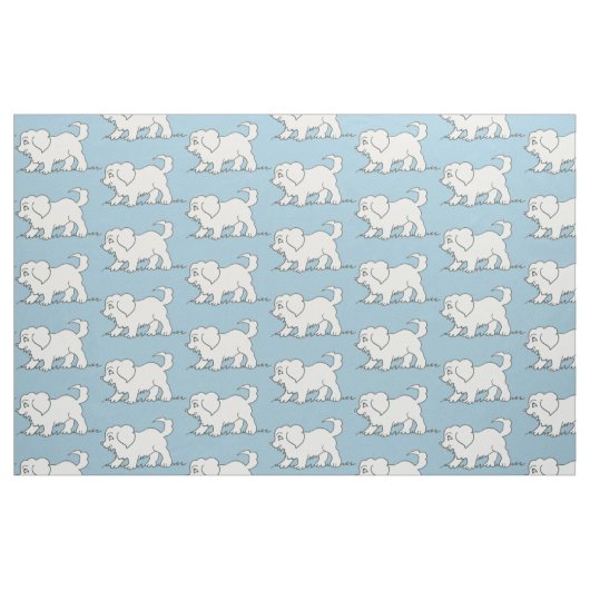 Le tissu de chiot de Tom (Fat Quarter)