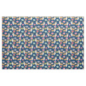 Le tissu de donuts de corgis - le dessin de donut  (Fat Quarter)