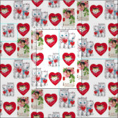 Le tissu de la Saint Valentin (Carreau)