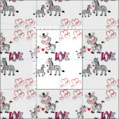 Le tissu de la Saint Valentin (Carreau)