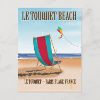 Le Touquet strand vintage Franse reisposter