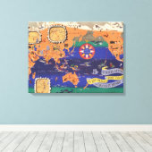 Le Tour du Monde Canvas Afdruk (Insitu (Houten vloer))
