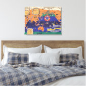 Le Tour du Monde Canvas Afdruk (Insitu (Slaapkamer))