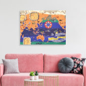 Le Tour du Monde Canvas Afdruk (Insitu (Woonkamer))