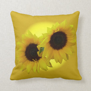 Le tournesol repose les coussins et le décor