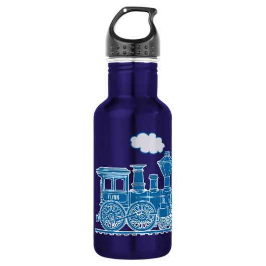 Le train bleu, les enfants, la bouteille de boisso (Devant)