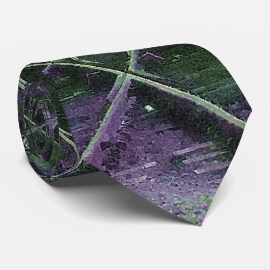 Le train dépiste la cravate d'art d'aquarelle (Roulé)