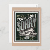 Le train est parti, désolé. une carte postale (Devant / Derrière)