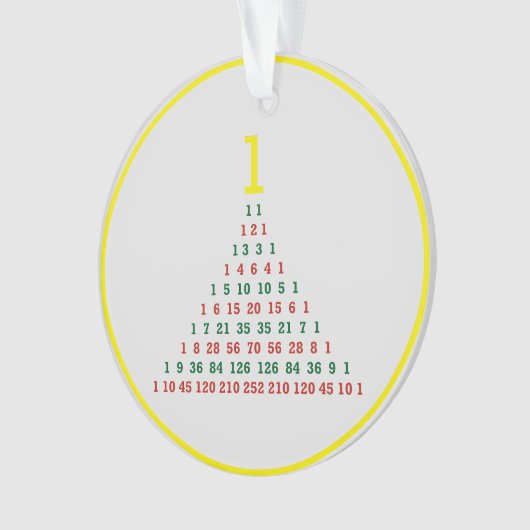 Le triangle de Noël de Pascal (devant)