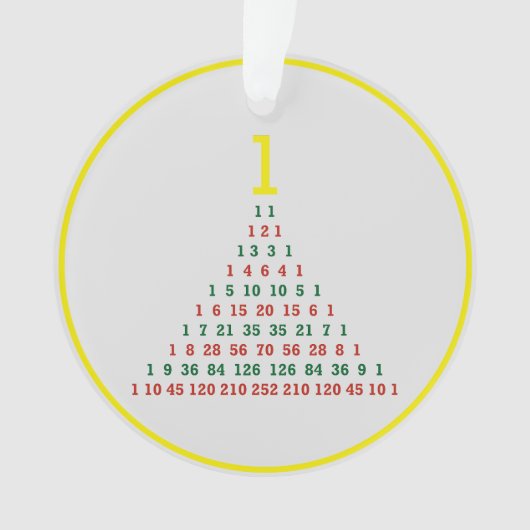 Le triangle de Noël de Pascal (devant)