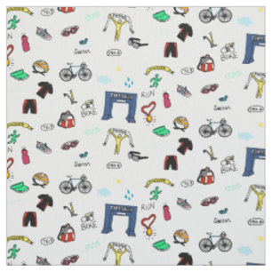 Le triathlon gribouille le tissu
