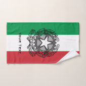 Le tricolore italien et son texte (Serviette à main)