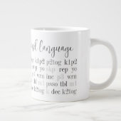 LE tricot EST MA SECONDE LANGUE Big White Mug (Droite)