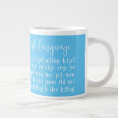 LE tricot EST MA SECONDE LANGUE Big White Mug II (Droite)