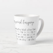 LE tricot EST MA SECONDE LANGUE Latte Mug (Angle droit)