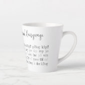 LE tricot EST MA SECONDE LANGUE Latte Mug (Droite)