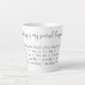 LE tricot EST MA SECONDE LANGUE Latte Mug (Devant)