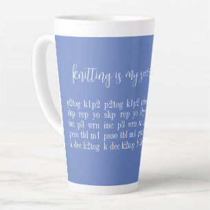 LE tricot EST MA SECONDE LANGUE Tall Latte Mug II