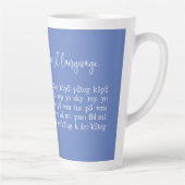 LE tricot EST MA SECONDE LANGUE Tall Latte Mug II (Droite)