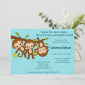 Le TRIPLET Monkeys les invitations MM2 BLEU de (Debout devant)