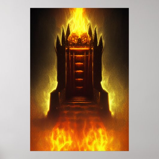 Le trône en enfer | AI Art Poster (Devant)