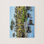 Le troupeau de zèbres dans le puzzle sauvage (Vertical)