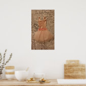 Le Tutu Roos (roze tutu) Poster (Keuken)