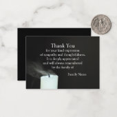 Le Vent Et La Carte de remerciements Aux Bougies (Devant/Arrière en situation)