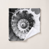 Le vent profond noir et blanc (Gant de toilette)