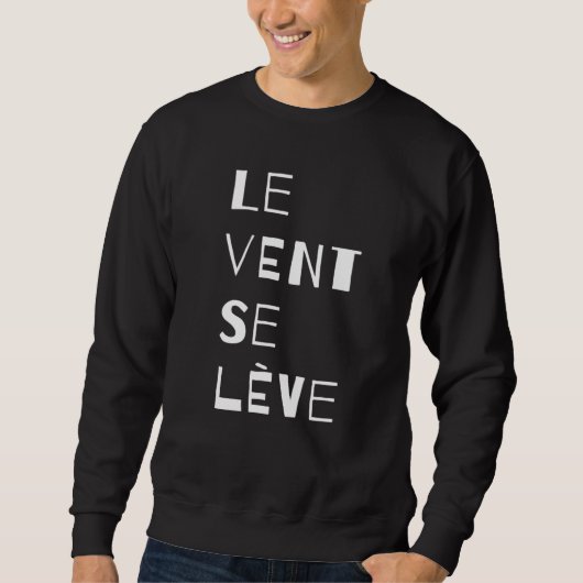 Le Vent Se Leve, French Hoodie Trui (Voorkant)