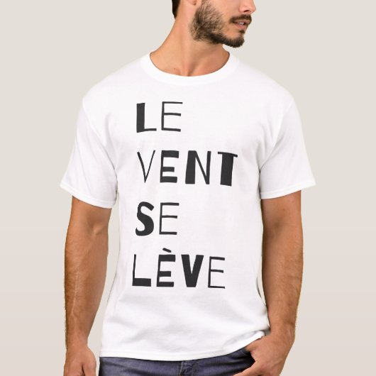Le Vent Se Leve - T-shirt noir (Devant)