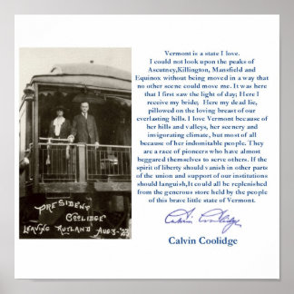 "Le Vermont est un Etat que j'aime" Poster encadré