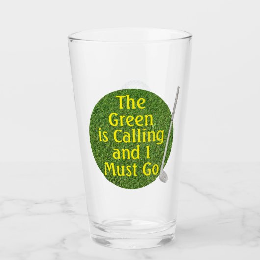 Le Vert Appelle Un Tumbler En Verre (Devant)
