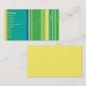 Le vert barre le carte de visite (Devant / Derrière)