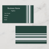 Le vert barre le carte de visite (Devant / Derrière)