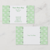 Le vert couronne le carte de visite (Devant / Derrière)