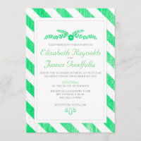 Le vert de chaux barre des invitations de mariage