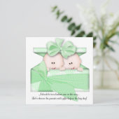 Le vert JUMELLE l'invitation ou le faire-part de (Debout devant)