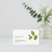 Le vert laisse le carte de visite (Debout devant)